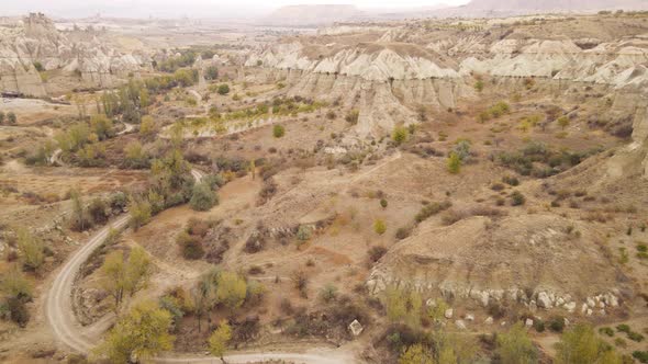 Cappadocia Landscape Aerial View, Turkey, Goreme National Park