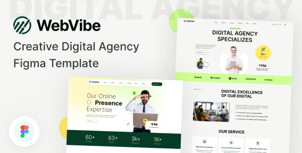 WebVibe – Creative Digital Agency Figma Template – 0 Sold!