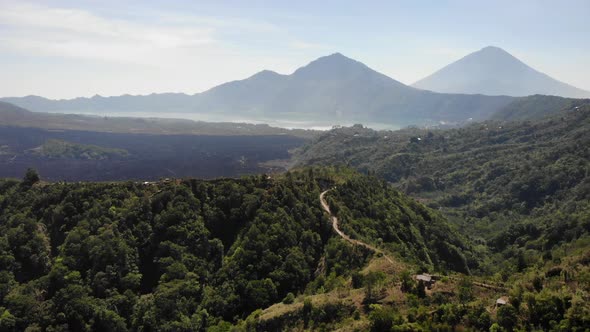 View of Mt. Agung from Kintamani, Bali