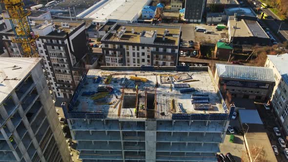 Aerial View of Construction Site