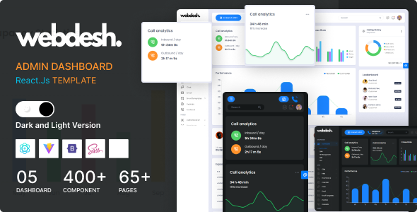 Webdesh - Admin Dashboard Template Reactjs