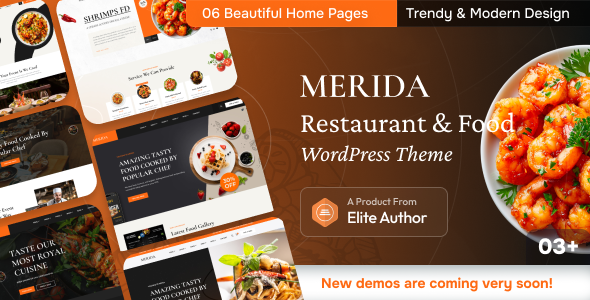 Merida – Restaurant & Food WordPress Theme – 0 Sold!