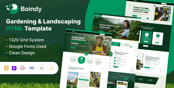 Boindy – Gardening and Landscaping HTML Template – 0 Sold!