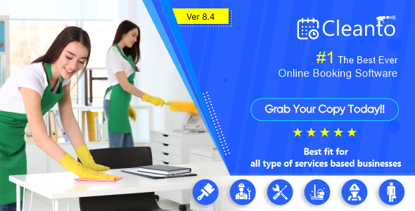 Online appointment booking system for maid services and cleaning companies – Cleanto