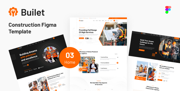 Builet – Construction Building Figma Template – 0 Sold!