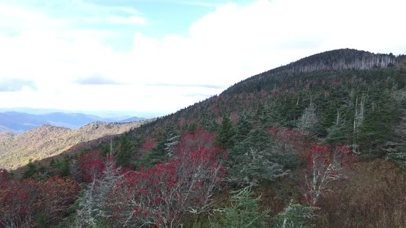 drone shot of the North Carolina mountains