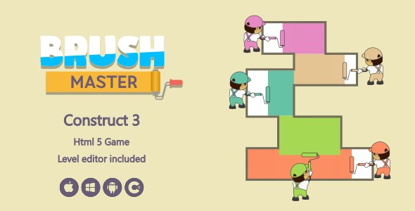 Brush Master - HTML5 Game (Construct 3)