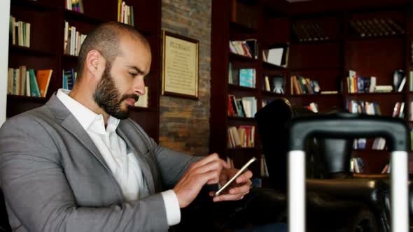 Businessman using a smartphone