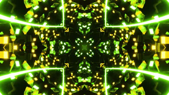 Green Neon Motion Background Vj Loop