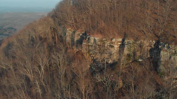 Aerial Of Rustic Mountain Wilderness