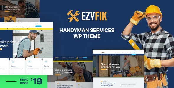 Ezyfik – Handyman Services WordPress Theme – 0 Sold!