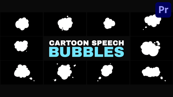 Cartoon Speech Bubbles | Premiere Pro MOGRT