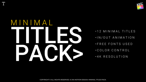 Minimal Titles | FCPX alt