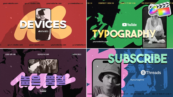 Smartphone Devices Typography for FCPX alt