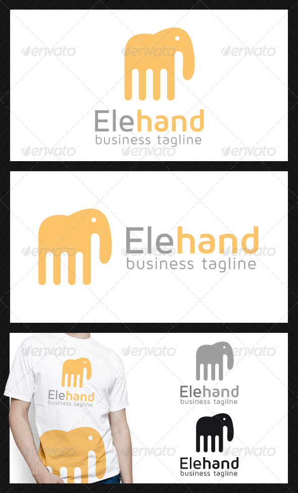 Elephant Hand Logo Template