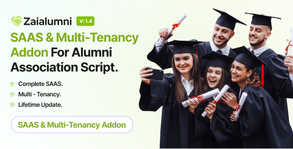 Zaialumni – Alumni Association SAAS With Multi-Tenancy Addon / Alumni Management Software.