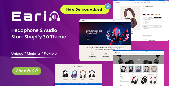 Earin - Headphone & Audio Store Shopify 2.0 Theme