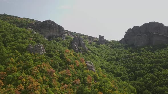 Panorama of the Greek mountains 