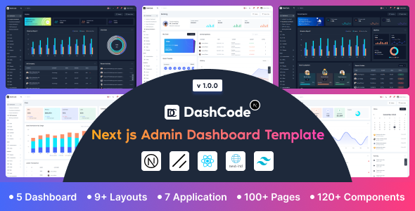 Dashcode Next – Tailwind & Next.js Admin Dashboard with shadcn UI (Typescript) – 0 Sold!