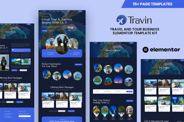 Travin - Travel & Tour Business Elementor Template Kit