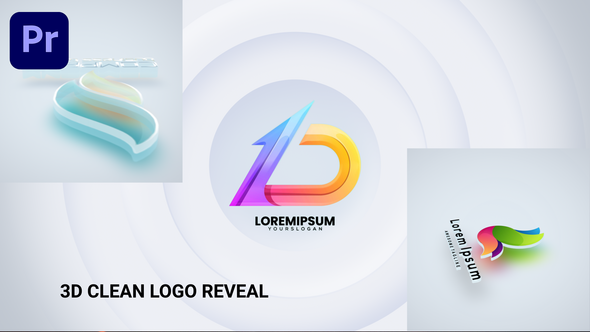 3D Clean Logo Reveal (MOGRT)