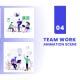 Process of Team Work Illustration Animation Scene - VideoHive Item for Sale