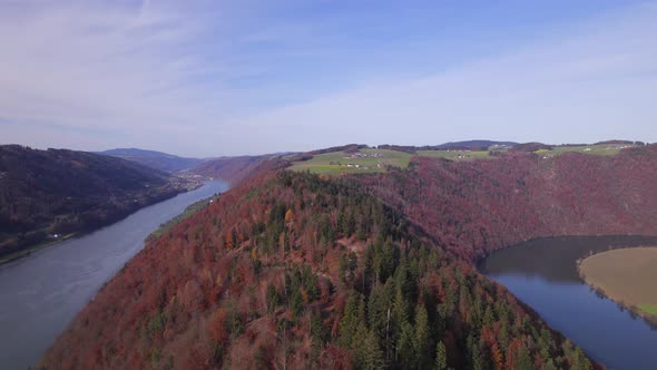 The Danube Loop in the Fall A Meandering Bend in the River