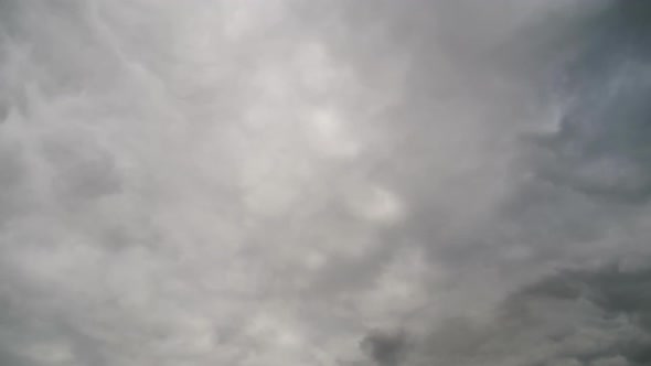 Storm Clouds Are Moving in Sky, Timelapse.