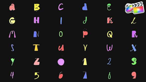 Cartoon Animated Alphabet for FCPX alt