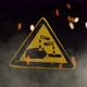 Corrosive Hazard Sign Over a Smoky Background - VideoHive Item for Sale