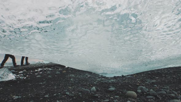 Diamond Beach on Iceland or Jokulsarlon Iceberg Beach