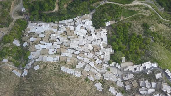 Rural tourism, Sustainable Tourism, Meet the rural architecture. A village in the mountains. The roo