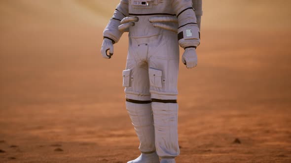 Astronaut on Mars Surface