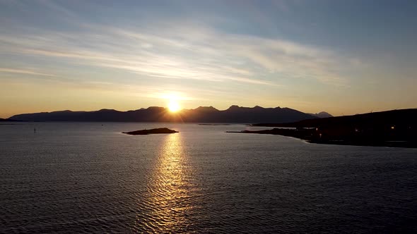 Sunrise at norway island Vannoya.