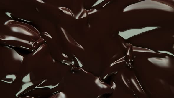 Super Slow Motion Shot of Rippling Melted Chocolate at 1000 Fps.