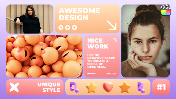 Colorful 3D Social Media Intro - FCPX alt