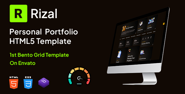 Rizal – Personal Portfolio HTML5 Template – 0 Sold!