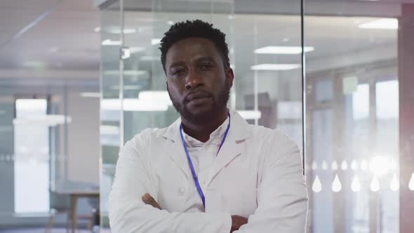 Portrait of male doctor smiling in hospital