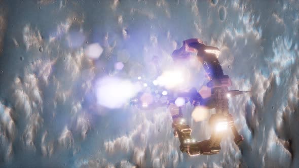 Space Ship Near the Mars Planet alt