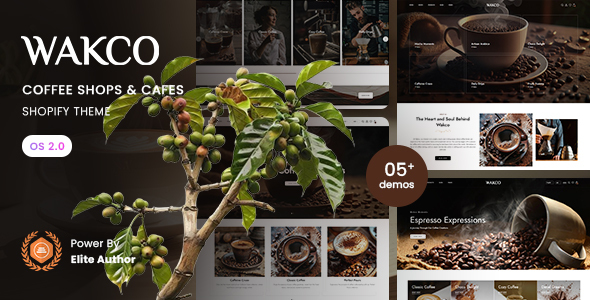 Wakco – Coffee Shops & Cafes Shopify 2.0 Theme – 0 Sold!