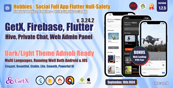 Hobbies - Social Full Flutter App With Chat | Web Admin Panel | GetX | Hive