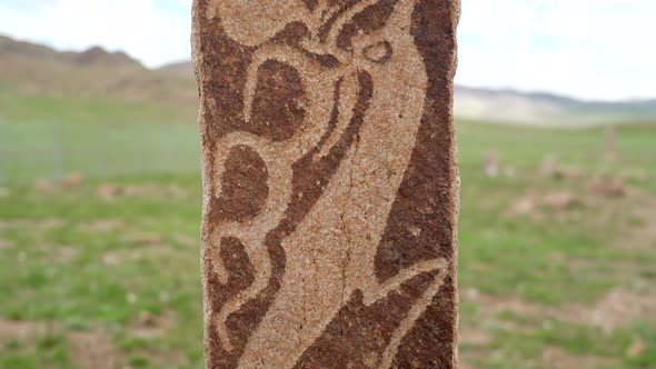 Inscription of Obelisk Menhir From Old Ancient Times