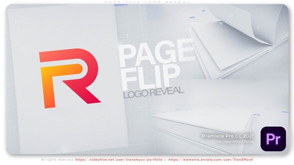 Page Flip Logo Reveal