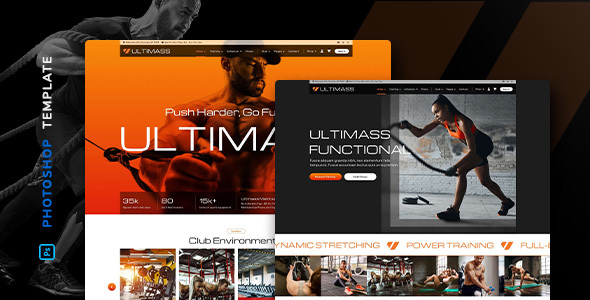 Ultimass – Sport Club Template for Adobe Photoshop – 0 Sold!