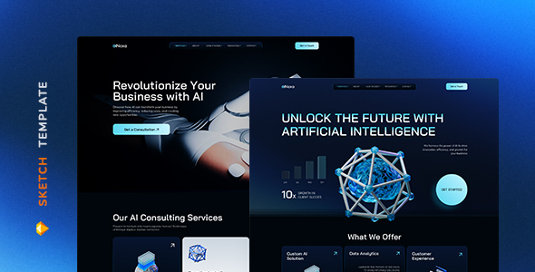 AiNexa  – AI Agency Template for Sketch – 0 Sold!