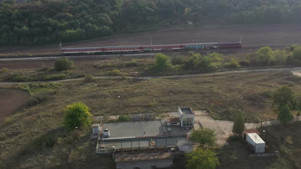 Aerial View On Train