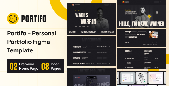 Portifo – Personal Portfolio Figma Template – 0 Sold!