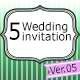 5 Wedding Invitation Card Ver05 - GraphicRiver Item for Sale