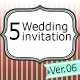 5 Wedding Invitation Card Ver06 - GraphicRiver Item for Sale