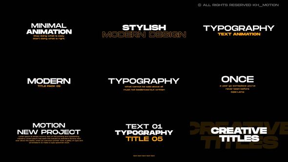 Typography Titles | After Effects